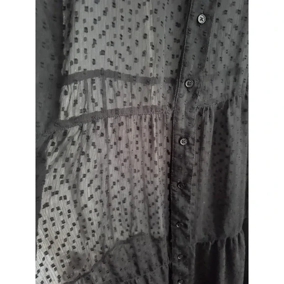 Black Sheer Long Dress - Picture 4 of 10